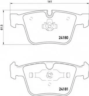 Комплект тормозных колодок, дисковый тормоз BREMBO P50116