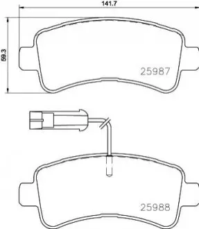 Комплект гальмівних колодок P 61 130 BREMBO P61130