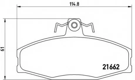 Комплект тормозных колодок, дисковый тормоз BREMBO P85022 (фото 1)