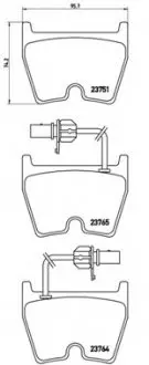Комплект тормозных колодок, дисковый тормоз BREMBO P85078