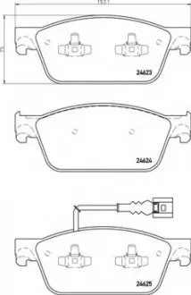 Тормозные колодки дисковые, к-кт. P85 141 BREMBO P85141