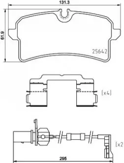 Комплект гальмівних колодок P 85 151 BREMBO P85151