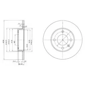 Тормозной диск Delphi BG2117