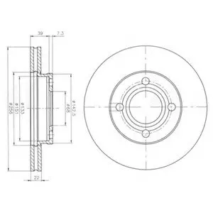 Тормозной диск Delphi BG2272