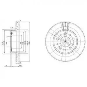 Тормозной диск Delphi BG2425C