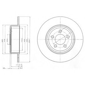 Гальмівний диск Delphi BG4074