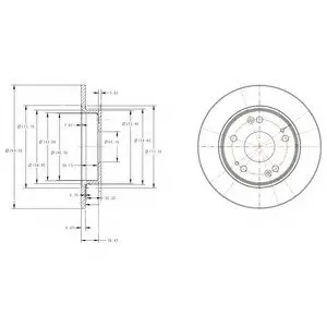 Тормозной диск Delphi BG4118C