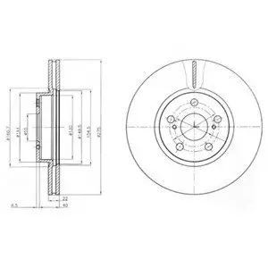 Тормозной диск Delphi BG4277