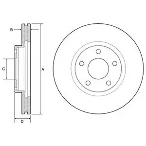 Тормозной диск Delphi BG4562C