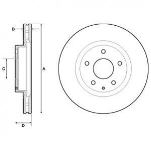 Тормозной диск Delphi BG4713C