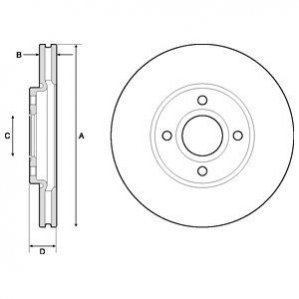 Гальмівний диск Delphi BG4715C