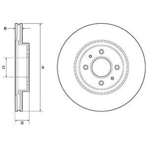 Тормозной диск Delphi BG4743C