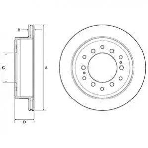 Тормозной диск Delphi BG4747C