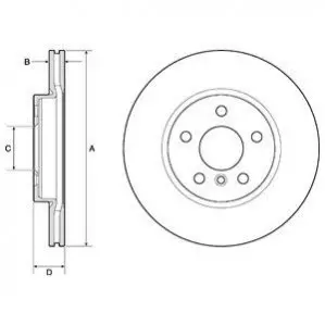 Тормозной диск Delphi BG4777C