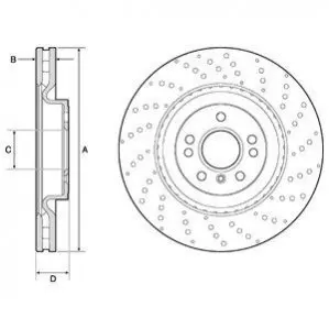 Тормозной диск Delphi BG9149C