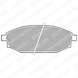 Комплект тормозных колодок, дисковый тормоз Delphi LP1665