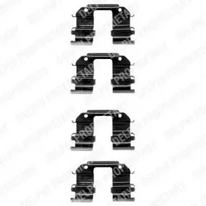 Комплектующие, колодки дискового тормоза Delphi LX0372