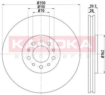 Тормозной диск KAMOKA 1031057
