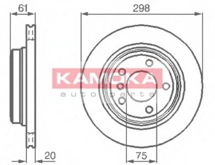 Тормозной диск KAMOKA 1031672 (фото 1)