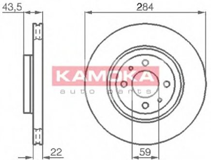 Тормозной диск KAMOKA 103440 (фото 1)