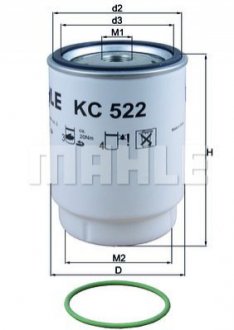Фильтр топливный KC 522D MAHLE / KNECHT KC522D (фото 1)