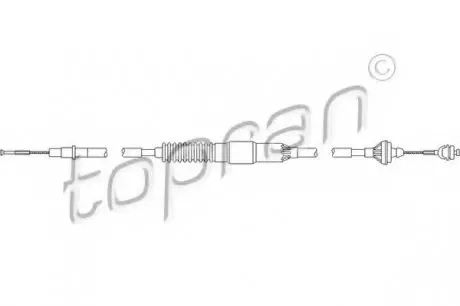 Трос, керування зчепленням TOPRAN TOPRAN / HANS PRIES 104093