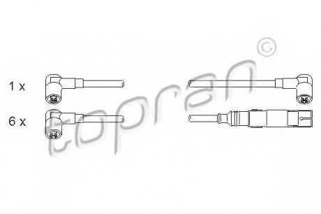 Комплект дротів запалювання TOPRAN TOPRAN / HANS PRIES 107251
