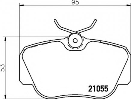 Комплект тормозных колодок, дисковый тормоз TEXTAR 2105503 (фото 1)