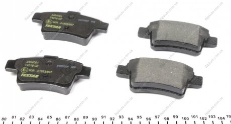 Комплект тормозных колодок, дисковый тормоз TEXTAR 2454001