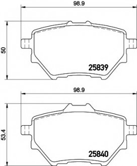 Комплект тормозных колодок, дисковый тормоз TEXTAR 2583901 (фото 1)