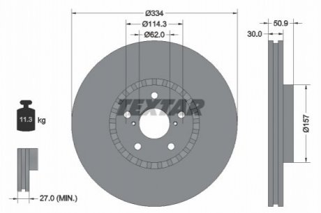 Тормозной диск TEXTAR 92147903