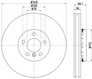 Тормозной диск TEXTAR 92253725 (фото 1)
