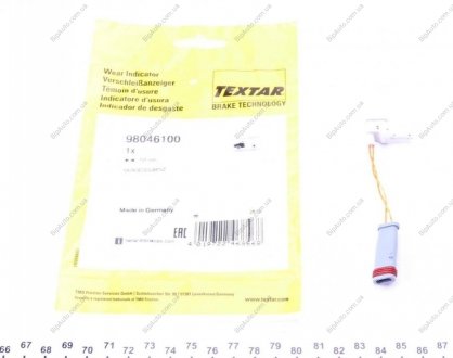 Сигнализатор, износ тормозных колодок TEXTAR 98046100 (фото 1)