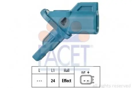 Датчик ABS Ford FOCUS, C-MAX, MONDEO IV 03 перед Л/Пр 21.0002 FACET 210002