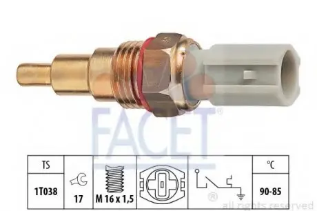 Термовыключатель, вентилятор радиатора FACET 75205