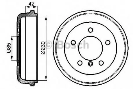 Тормозной барабан BOSCH 0986477101
