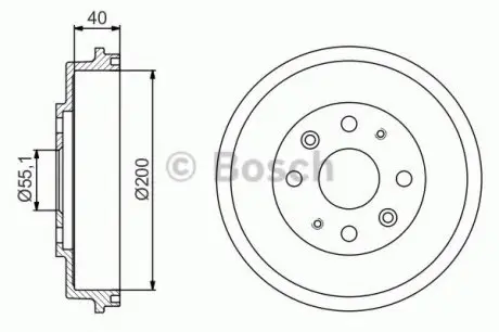 Тормозной барабан BOSCH 0986477191