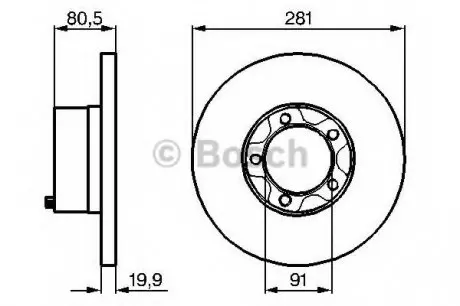 Тормозной диск BOSCH 0986478138