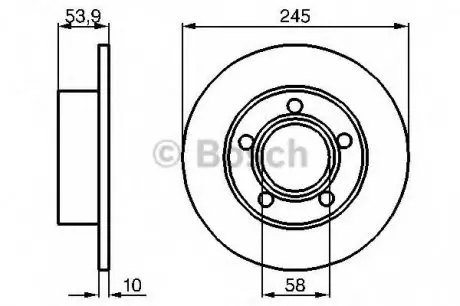 Гальмівний диск AUDI A6 Quattro R BOSCH 0986478461