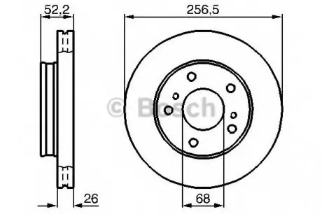 Тормозной диск BOSCH 0986478485