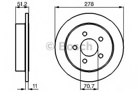 Тормозной диск BOSCH 0986478487