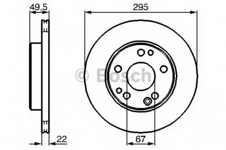 Тормозной диск BOSCH 0986478525