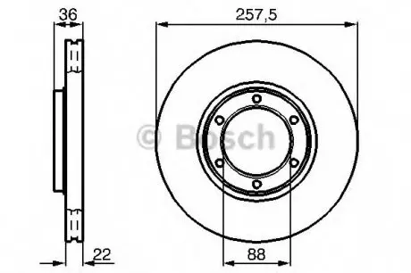Тормозной диск BOSCH 0986478596