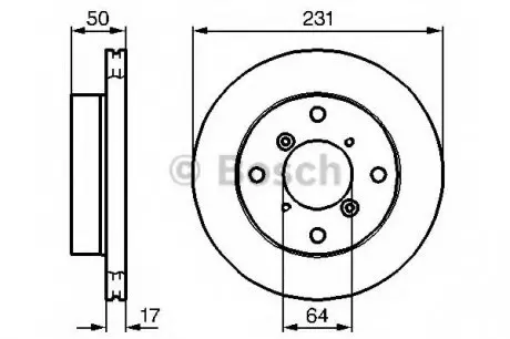 Тормозной диск BOSCH 0986478721