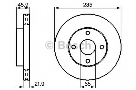 Тормозной диск BOSCH 0986478787