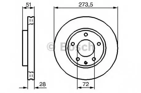 Тормозной диск BOSCH 0986479016