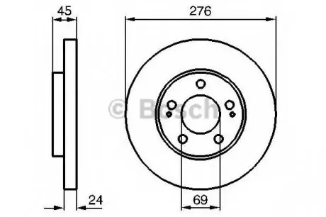 Тормозной диск BOSCH 0986479035