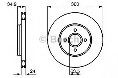 Тормозной диск BOSCH 0986479048 (фото 1)
