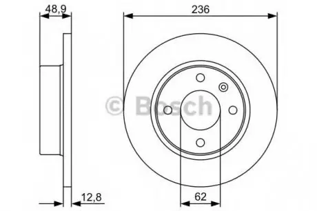 Тормозной диск BOSCH 0986479491