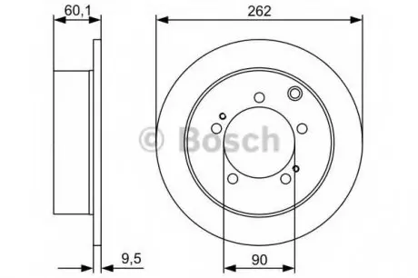 Тормозной диск BOSCH 0986479512
